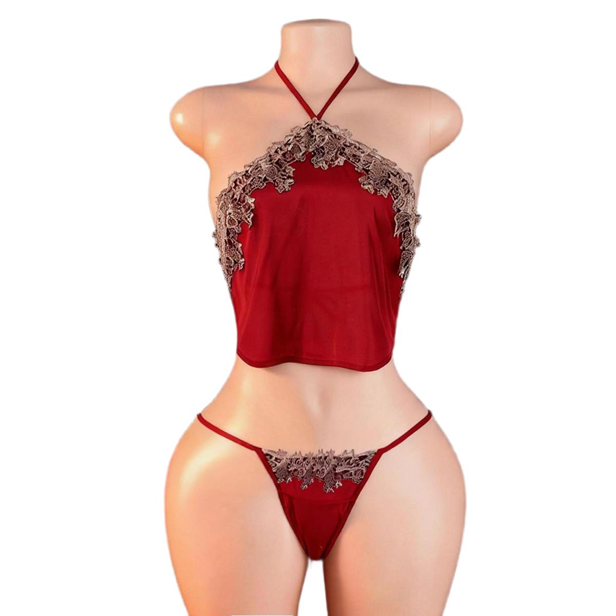 Cosplay Anime Women - Czerwony pas biodrowy z majtkami, top